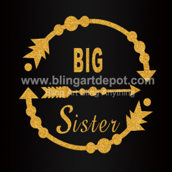Big Sister Iron On Heat Transfers Glitter Vinyl Big Sister Iron On Heat Transfers Glitter Vinyl